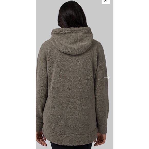 32 Degrees Heat Sherpa Hoodie Size L Sweatshirt Tunic Soft Cozy Pullover Brown - Picture 3 of 12